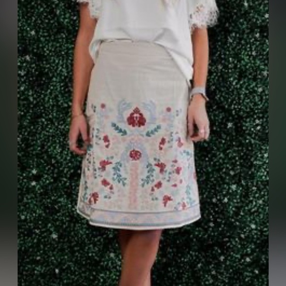 NWOT embroidery skirt from Unit by anthropology size small - Picture 1 of 5